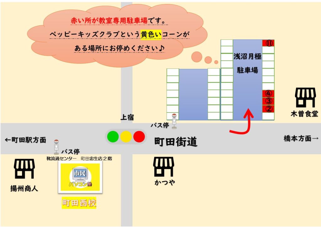 町田西　駐車場案内